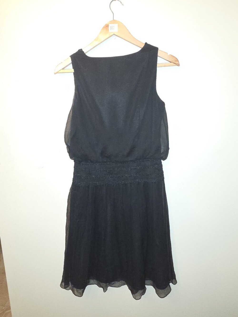 Womens Black Sleeveless Blouson Waist Dress - Picture 4 of 5